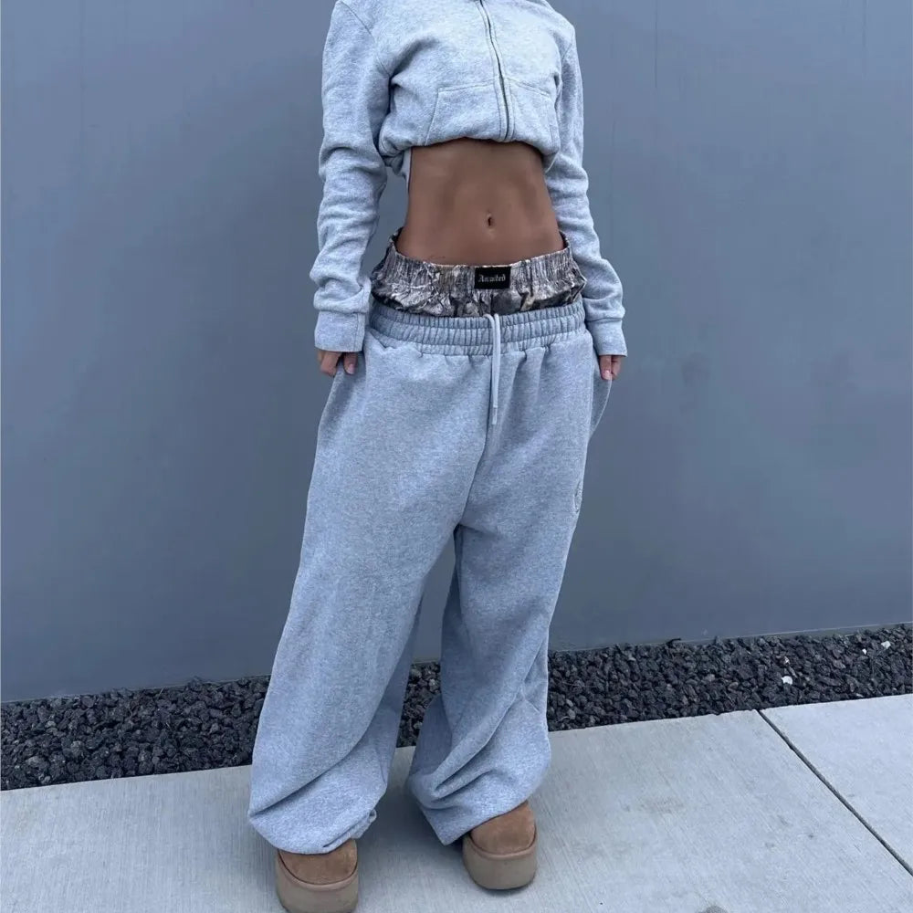 Y2K Camo Baggy Sweatpants