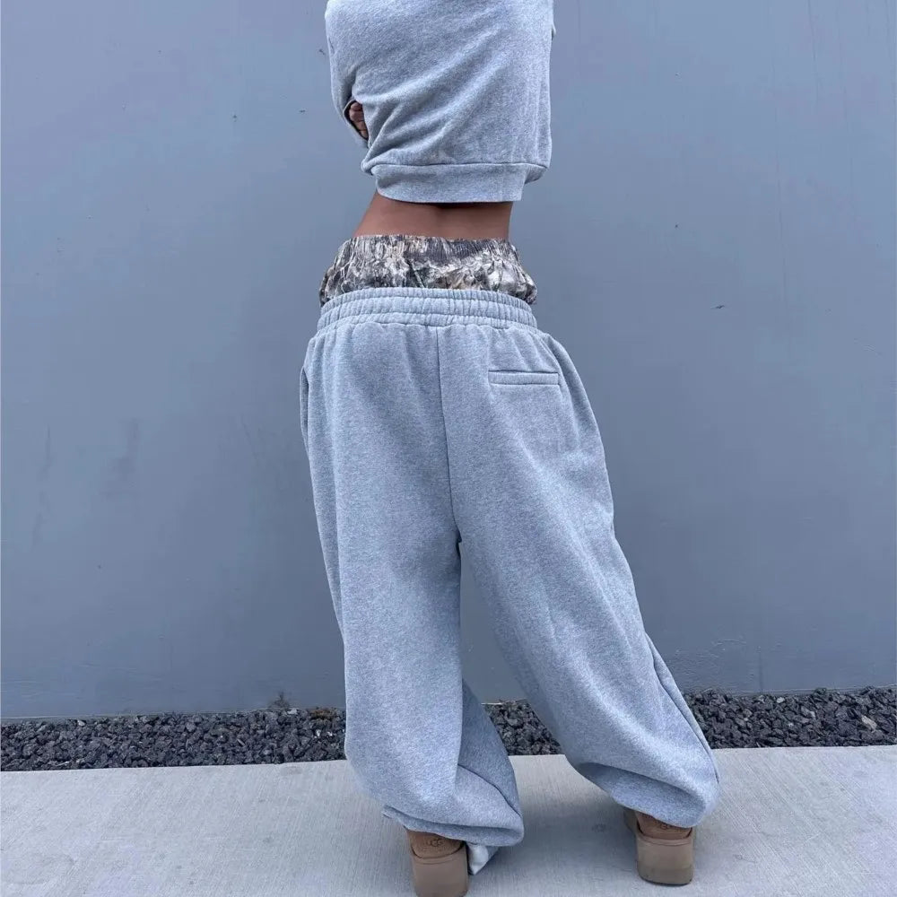 Y2K Camo Baggy Sweatpants